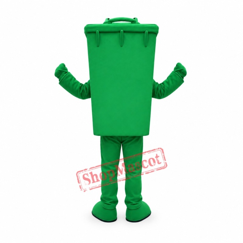 Green Recycle Trash Can Mascot Costume Green Recycle Trash Can Mascot Costume
