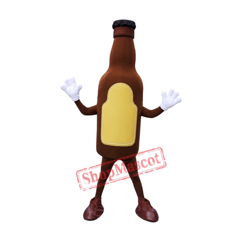 Realistic Beer Bottle Mascot Costume Realistic Beer Bottle Mascot Costume
