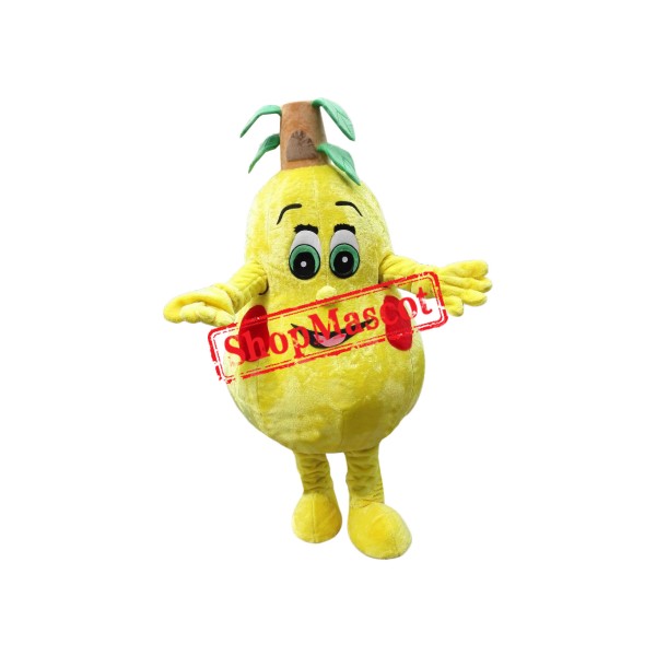 Yellow Pear Mascot Costume
