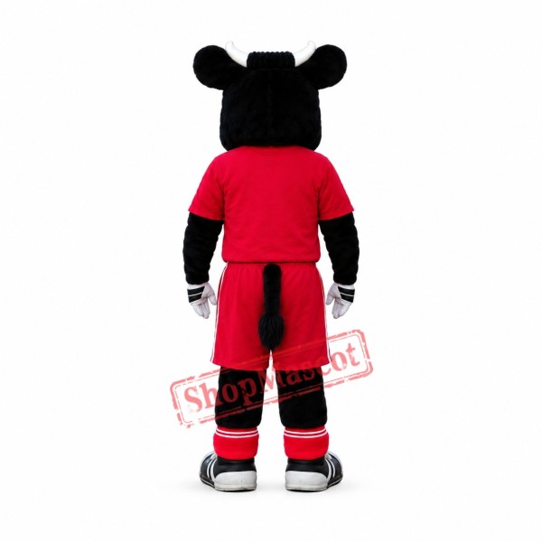 Cute Black Bull Mascot Costume