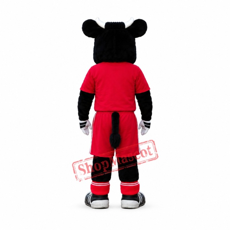 Cute Black Bull Mascot Costume