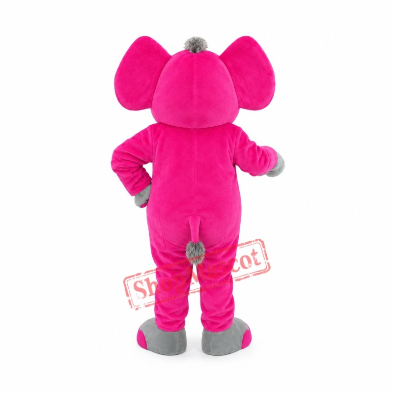 Realistic Pink Elephant Mascot Costume