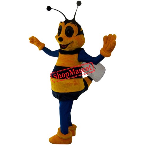 Realistic Happy Bee Mascot Costume