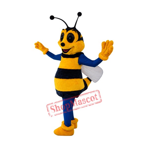 Realistic Happy Bee Mascot Costume Realistic Happy Bee Mascot Costume