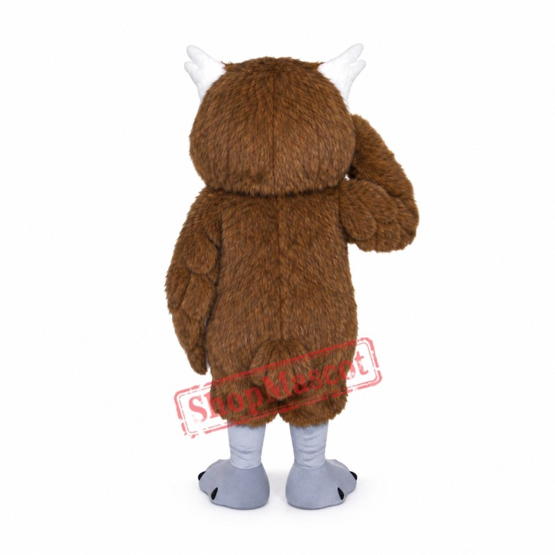 Realistic Happy Owl Mascot Costume Realistic Happy Owl Mascot Costume