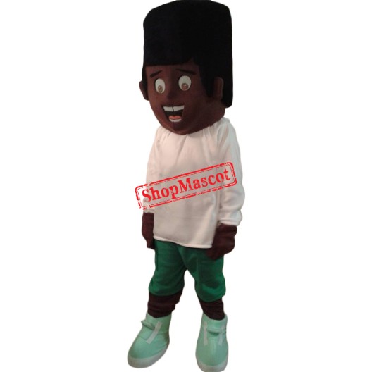 Happy African American Mascot Costume