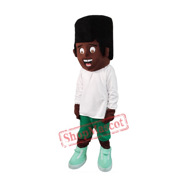 Happy African American Mascot Costume Happy African American Mascot Costume