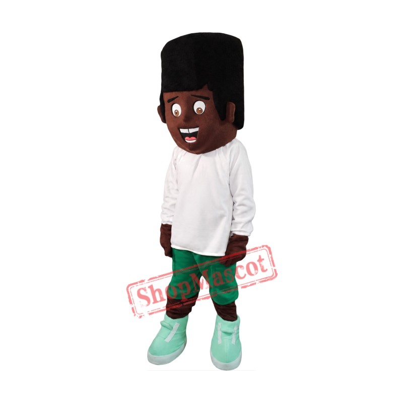 Happy African American Mascot Costume Happy African American Mascot Costume