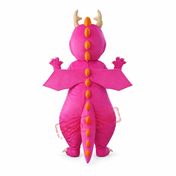 Affordable Pink Dragon Mascot Costume Affordable Pink Dragon Mascot Costume