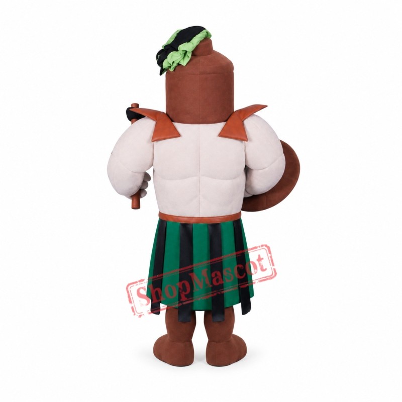 Smiling Lightweight Warrior Mascot Costume Smiling Lightweight Warrior Mascot Costume