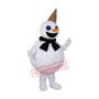Friendly Realistic Snowman Mascot Costume
