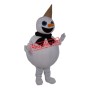Friendly Realistic Snowman Mascot Costume