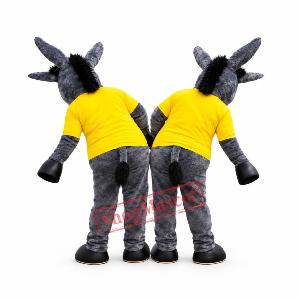 Friendly Realistic Donkey Mascot Costume Friendly Realistic Donkey Mascot Costume