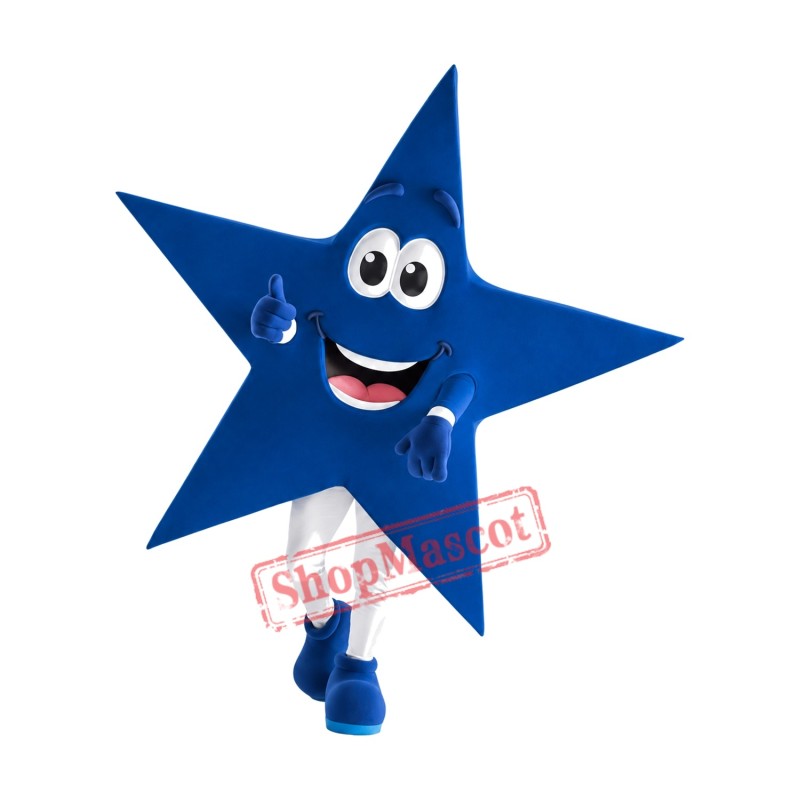 Happy Lightweight Blue Star Mascot Costume Happy Lightweight Blue Star Mascot Costume