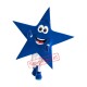 Happy Lightweight Blue Star Mascot Costume Happy Lightweight Blue Star Mascot Costume