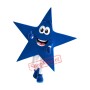 Happy Lightweight Blue Star Mascot Costume