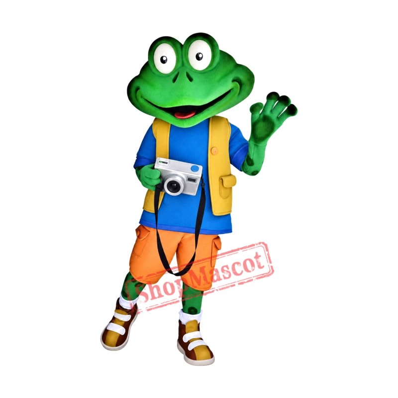 Camera Frog Mascot Costume Camera Frog Mascot Costume