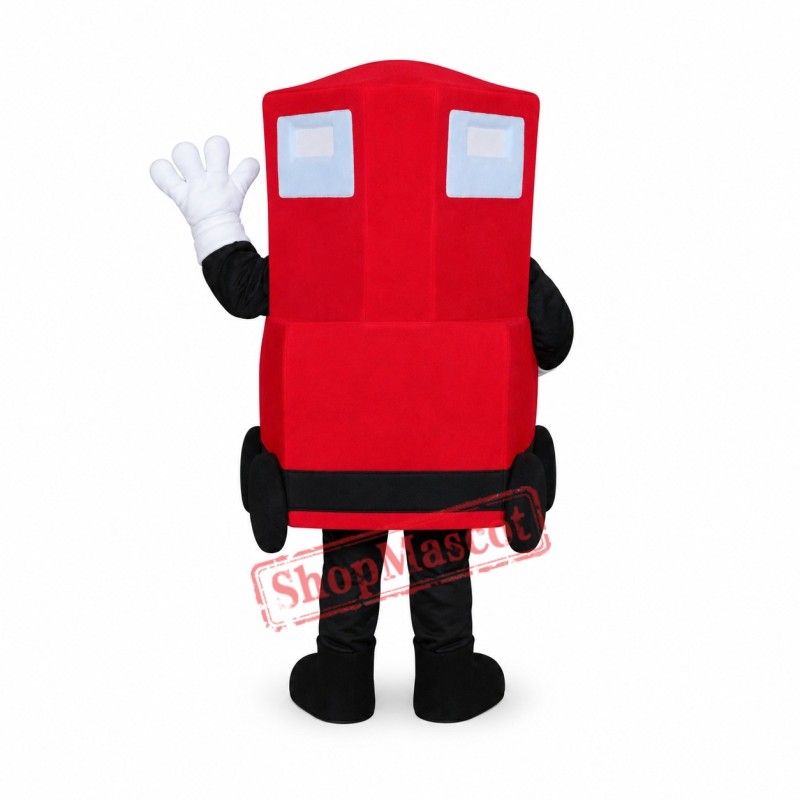 Red Locomotive Mascot Costume Red Locomotive Mascot Costume