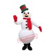 Affordable Red Hat Snowman Mascot Costume Affordable Red Hat Snowman Mascot Costume