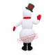 Affordable Red Hat Snowman Mascot Costume Affordable Red Hat Snowman Mascot Costume