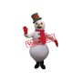 Affordable Red Hat Snowman Mascot Costume