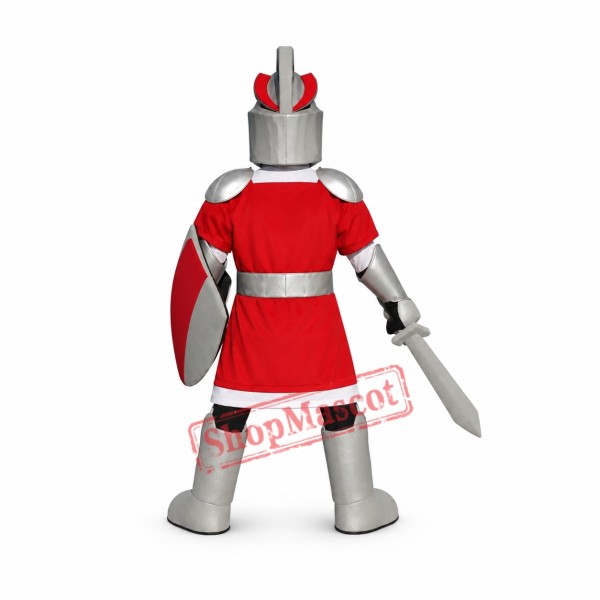 Fierce Red Knight Mascot Costume