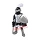 Power Black Silver Mascot Costume