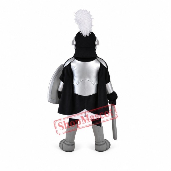 Power Black Silver Mascot Costume Power Black Silver Mascot Costume