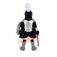 Power Black Silver Mascot Costume