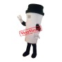 Superb White Coffee Cup Mascot Costume