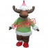 Realistic Xmas Reindeer Mascot Costume