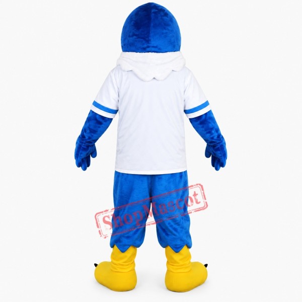 Blue Falcon Mascot Costume Eagle Hawk Custom Fancy Dress Blue Falcon Mascot Costume Eagle Hawk Custom Fancy Dress