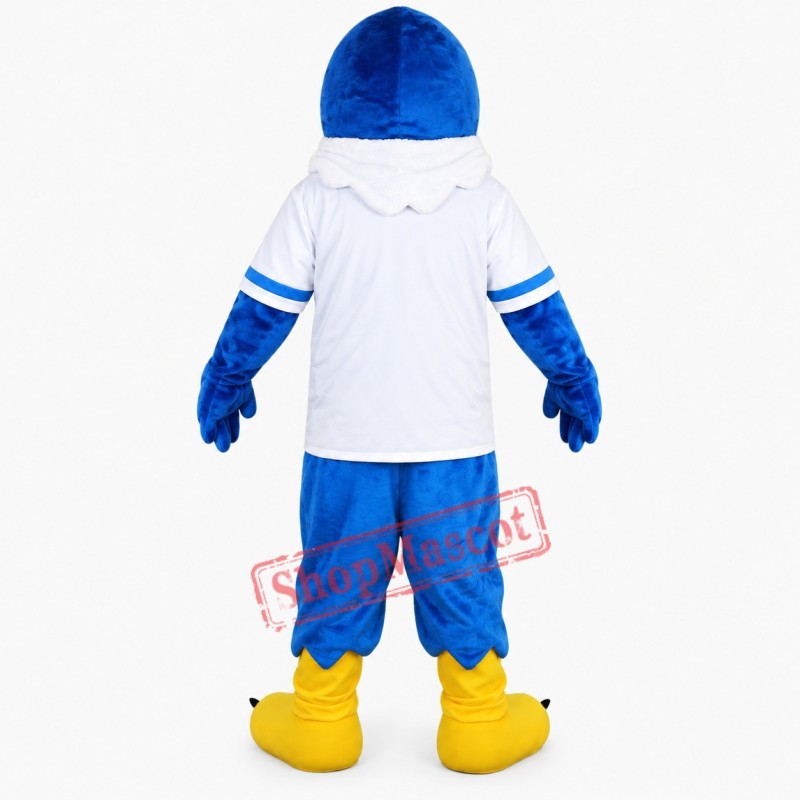 Blue Falcon Mascot Costume Eagle Hawk Custom Fancy Dress