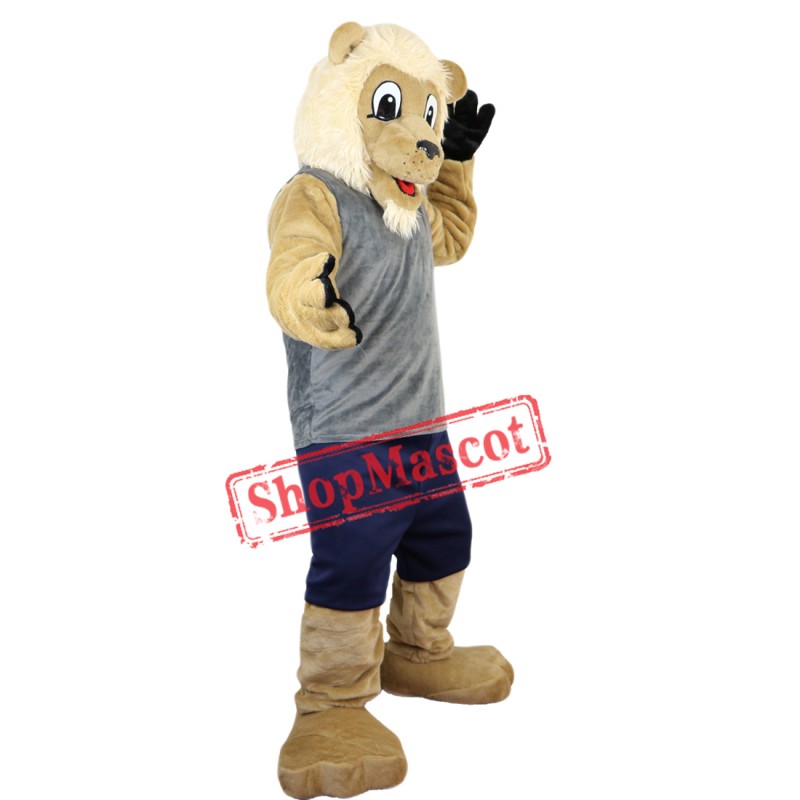 Hot Sale Lion Mascot Costume Adult Size Fancy Dress Suit Free Shipping