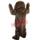 Brown Long Fur Dog Mascot Costume Brown Dog Costume For Sale