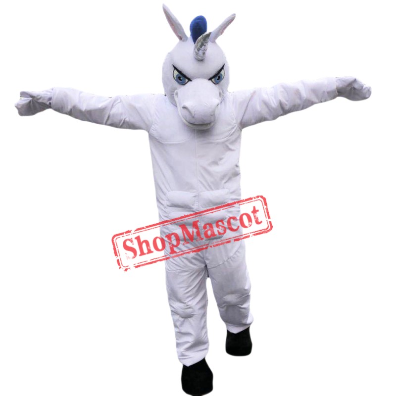 Hot Sale White Muscle Unicon Mascot Costume Custom Fancy Costume Unicon Costume