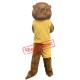 Sport Yellow Suit Beaver Mascot Costume Adult Size Fancy Dress