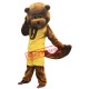 Sport Yellow Suit Beaver Mascot Costume Adult Size Fancy Dress