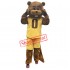 Sport Yellow Suit Beaver Mascot Costume Adult Size Fancy Dress