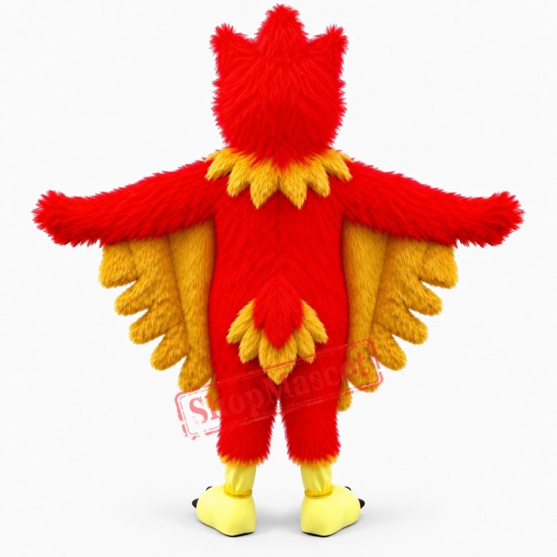 Hot Sale Red Phoenix Long Fur Mascot Costume Adult Size Hot Sale Red Phoenix Long Fur Mascot Costume Adult Size