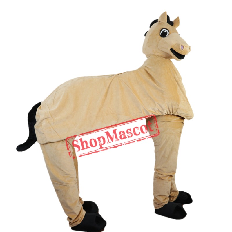 Two Man Hourse Mascot Costume Adult Size Halloween Outfit Fancy Dress Suit Free Shipping