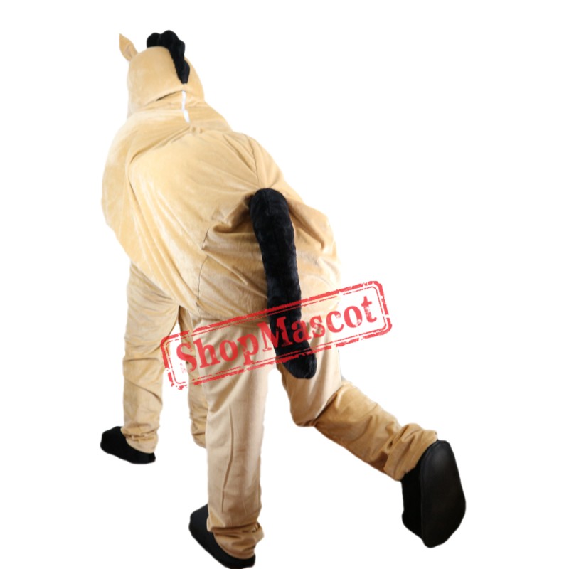 Two Man Hourse Mascot Costume Adult Size Halloween Outfit Fancy Dress Suit Free Shipping