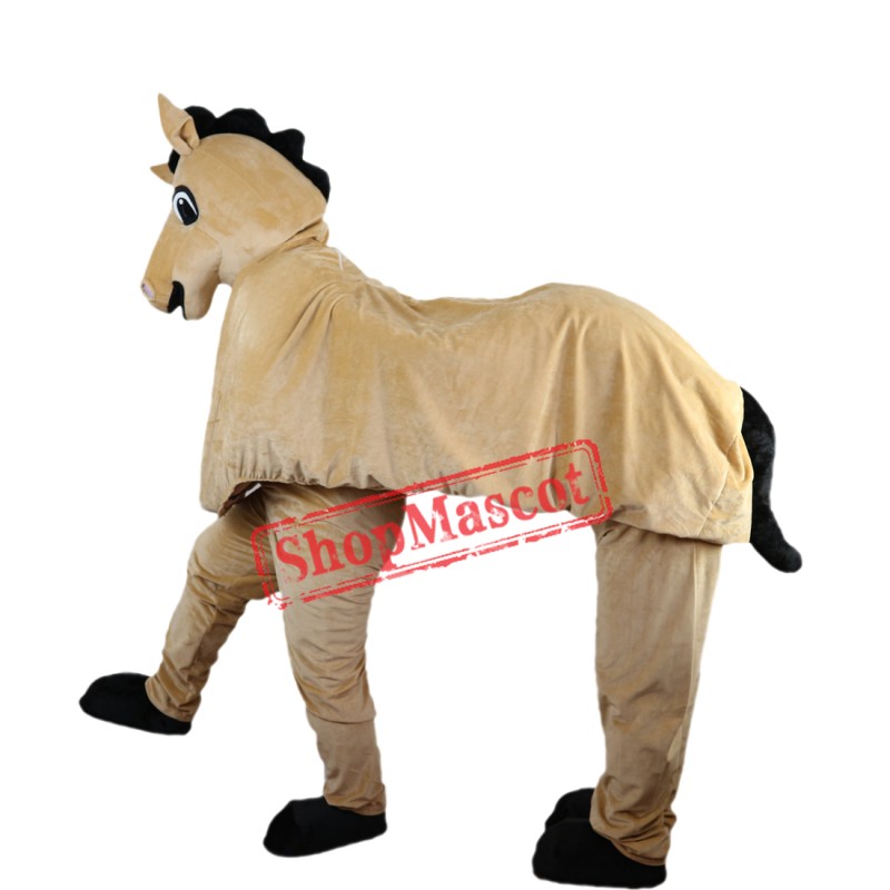 Two Man Hourse Mascot Costume Adult Size Halloween Outfit Fancy Dress Suit Free Shipping