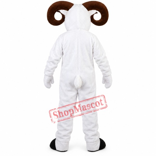 White Funny Ram Mascot Costume Adult Size Halloween