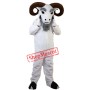 White Funny Ram Mascot Costume Adult Size Halloween