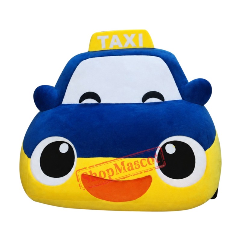 Blue Taxi Car Mascot Costume