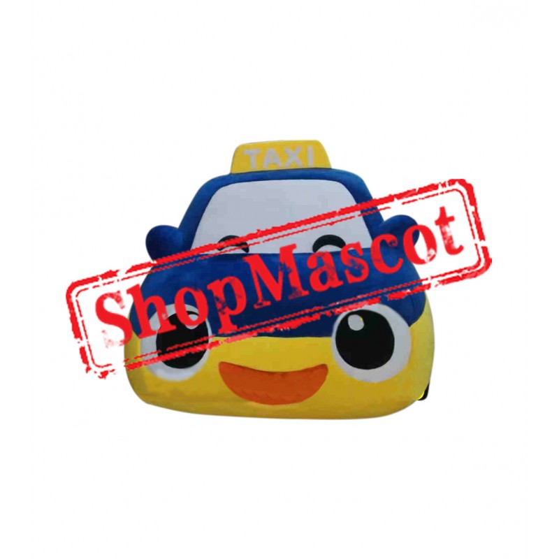 Blue Taxi Car Mascot Costume