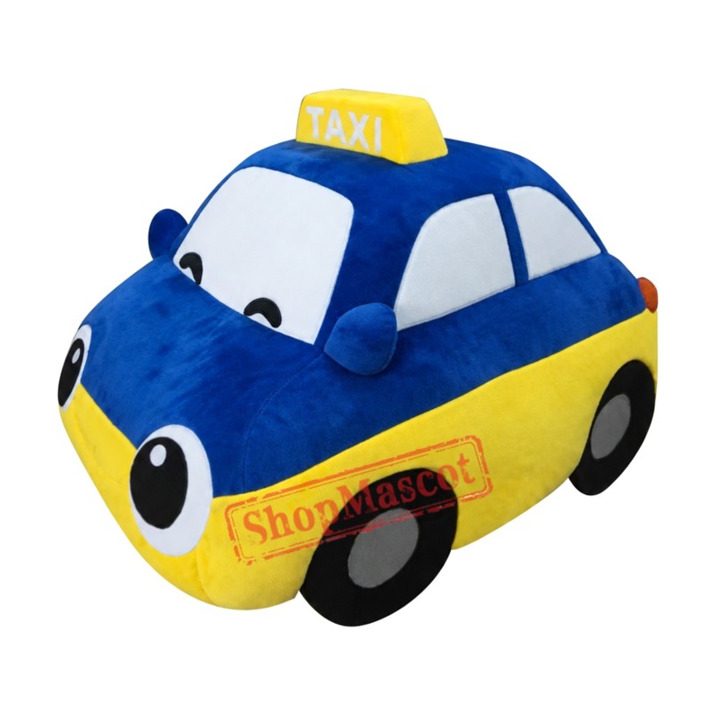 Blue Taxi Car Mascot Costume