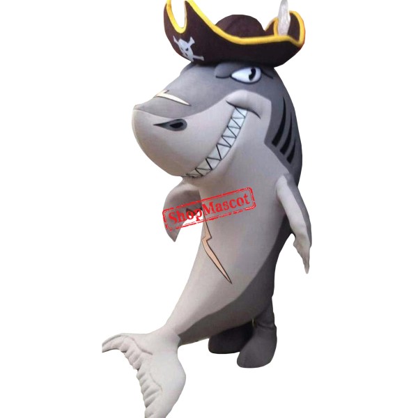 Superb Pirate Shark Mascot Costume