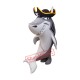 Superb Pirate Shark Mascot Costume Superb Pirate Shark Mascot Costume
